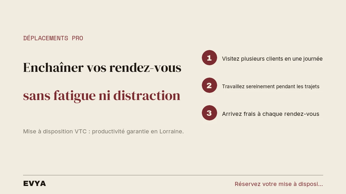 Visual article VTC multi-stage professional provision Lorraine Nancy EVYA - optimized travel without driving